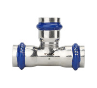 Тройник раструбный Varmega Inox Press 42х42х42 мм VM718424242