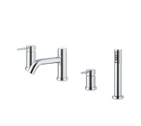 Смеситель для ванны Newform XT на борт ванны с изливом и ручным душем хром 4280C.21.018