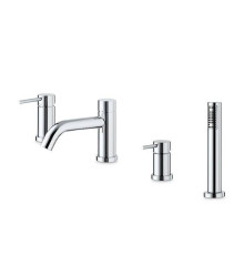 Смеситель для ванны Newform XT на борт ванны с изливом и ручным душем хром 4280C.21.018