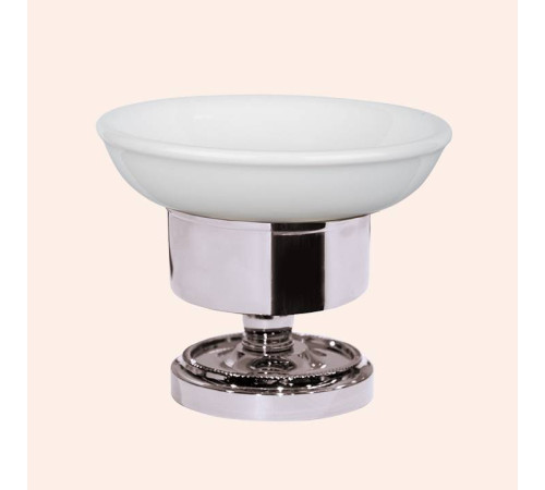 Мыльница настольная Tivoli World Bristol 160 керамическая белый хром TWBR160cr