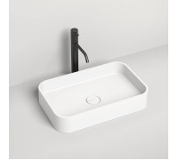 Раковина накладная Salini Callista 54.5х34.5х10 см S-Sense белый глянцевый 1101104G
