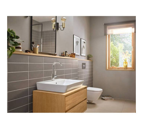 Смеситель для раковины Hansgrohe Rebris E с поворотным изливом и донным клапаном хром 72576000