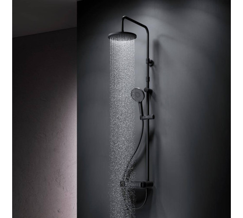 Душевая система AM.PM X-Joy со смесителем-полкой черный матовый F0785A622