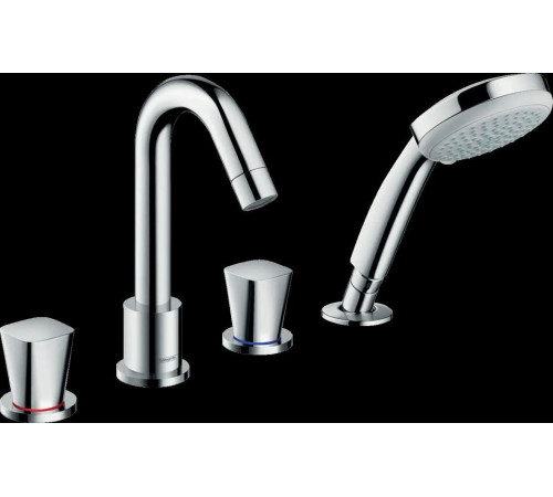 Смеситель для ванны Hansgrohe Logis на 4 отверстия комплект 71314000/13244180