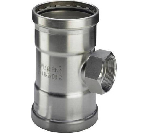 Тройник пресс Viega Sanpress Inox SC-Contur 108x2x108 мм 482916