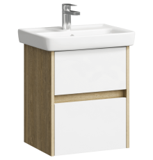 Тумба под умывальник подвесная AQUATON Сити 500х590х380 мм 2 ящика дуб балтийский CI0105DB