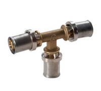 Тройник пресс Giacomini RM151 20x3х26x3х20x2 мм латунный RM151Y067