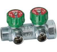 Коллектор регулирующий FAR 3/4 ВР-НР 2 отвода 1/2 НР межосевое расстояние 45 мм плоское уплотнение FK 3821 3412TP