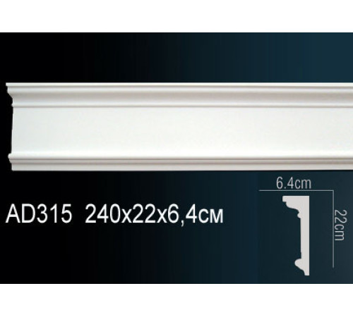 Молдинг Perfect AD315 полиуретановый 2000х30х15 мм AD315