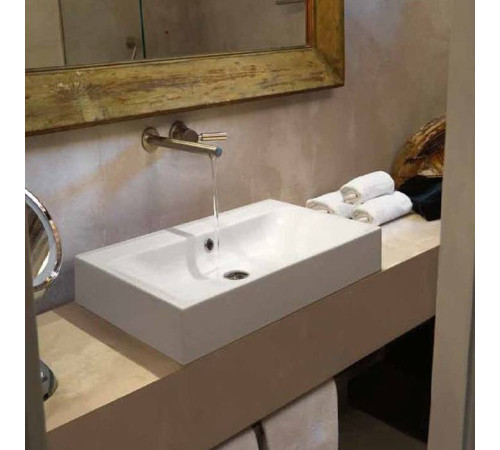 Раковина Kerasan Cento 40х35 см подвесная без отв. белый 353901