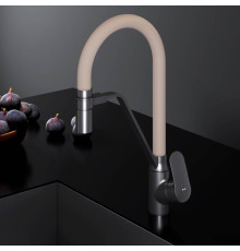 Смеситель для кухни AM.PM Like с каналом для питьевой воды и гибким бежевым изливом F8007826