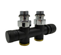 Узел нижнего подключения SR Rubinetterie Tondera прямой 1/2x3/4 Черный матовый 0682-1500VCES