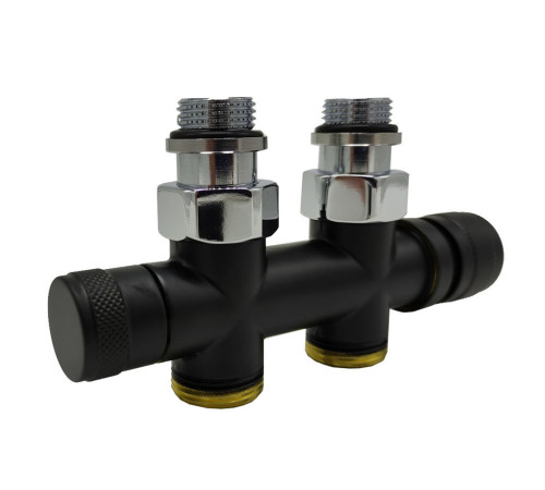 Узел нижнего подключения SR Rubinetterie Tondera прямой 1/2x3/4 Черный матовый 0682-1500VCES