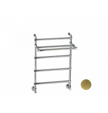 Полотенцесушитель водяной Margaroli 455 4М с полкой античная латунь 4554704OBP