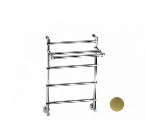 Полотенцесушитель водяной Margaroli 455 4М с полкой античная латунь 4554704OBP