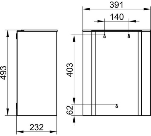 Ведро для мусора настенное KEUCO PLAN 30 л с крышкой чёрный матовый 14988 370000