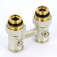 Узел нижнего подключения REHAU прямой с шаровыми кранами 1/2 x 3/4 EK 240727
