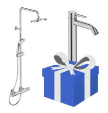 Промо-набор 2 в 1 Ideal Standard Idealrain душевая система и смеситель Ceraline Vessel TM0007