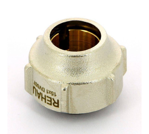 Соединитель для радиаторов обжимной Rehau 15 мм х 3/4 240601-003