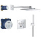 Душевая система с термостатом Grohe Grohtherm SmartControl и верхним душем Rainshower SmartActive Cube 310 хром 34712000