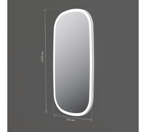Зеркало AM.PM Func 55x100 см с LED-подсветкой и ИК-сенсором M8FMOX0551WGH
