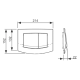 Панель смыва для унитаза TECE Ambia две клавиши белый 9240200