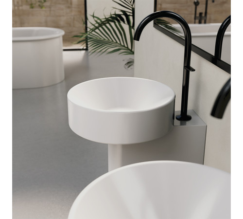 Раковина напольная Bette Suno Pedestal 34х84 см 1 отверстие белая A250-000 VK2