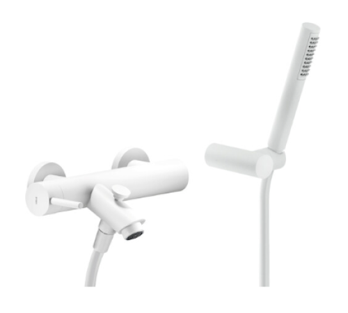 Смеситель для ванны Nobili LIVE с душем матовый белый LV00110WM