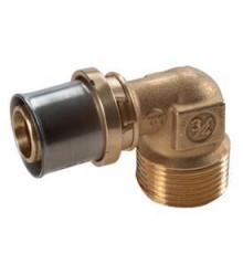 Угольник Giacomini RM127 90° 1/2 x 16x2 мм пресс наружная резьба латунный RM127Y033