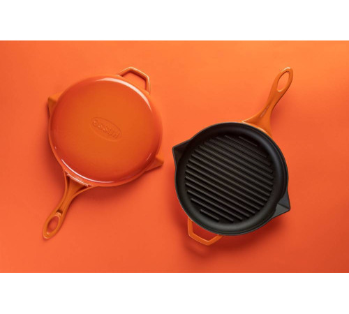 Сковорода-гриль чугунная Hosseven HS Y GTV 28 ORANGE 28 см А756528