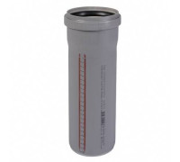 Труба канализационная Ostendorf HTEM 90x1000 мм с раструбом PP RAL 7037 114040