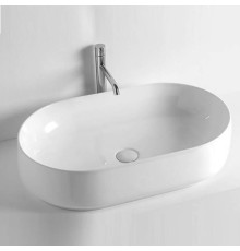 Раковина накладная Kerasan F10 70х44 см без отверстия белая 460601