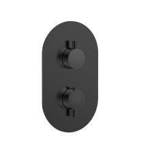 Термостат встраиваемый AQUAMET Siena на 3 потр. с внутр. частью черный матовый AQM8806MB