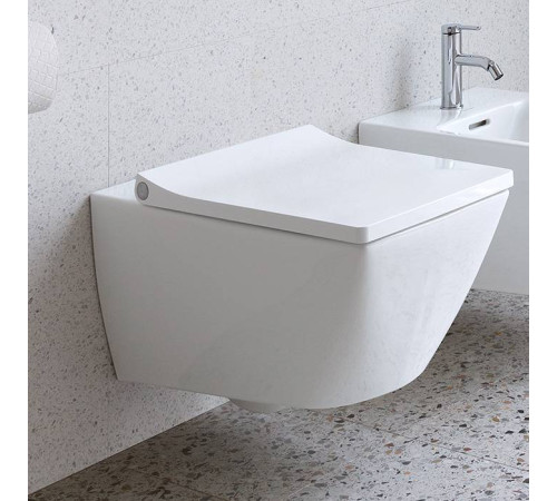 Унитаз подвесной Duravit Viu Rimless WonderGliss 37x57 см белый 25110900001