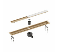 Душевой лоток Timo Drain System 700 мм под плитку Plate золото матовое DS230207/17