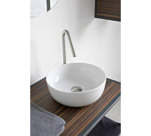 Раковина накладная Scarabeo Glam 330x330x125 мм без отверстия белая 1808