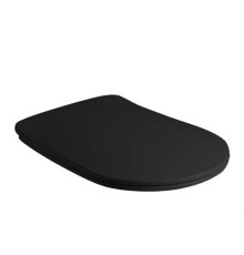 Сиденье для унитаза Kerasan Nolita SLIM с микролифтом черный матовый/хром 539131