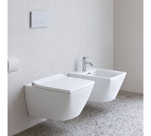 Унитаз подвесной Duravit Viu Rimless WonderGliss 37x57 см белый 25110900001