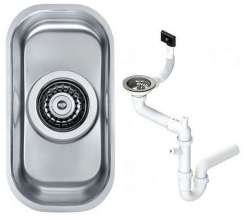 Мойка кухонная Alveus Variant 110 148х300х120 мм под столешницу с сифоном 1079965