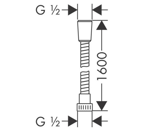 Шланг для душа Hansgrohe Metaflex 1.6 м 28266000