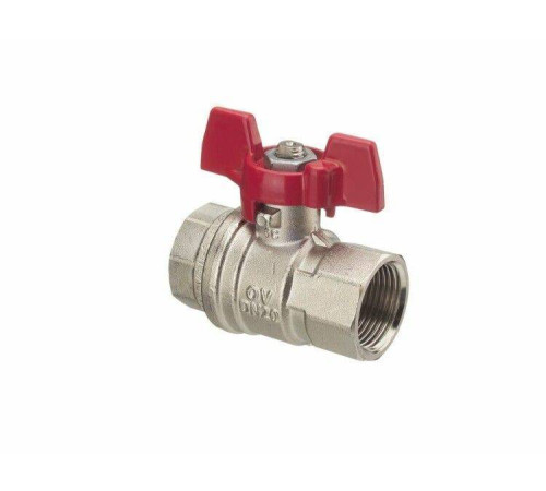 Кран шаровой Oventrop Optibal DN 25 1 ВВ PN 16 ручка-бабочка 1076108