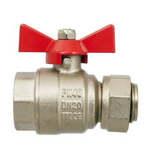 Кран шаровой латунный Smart Install 1 ВР/ВР с накидной гайкой бабочка 57183S