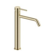 Смеситель для свободностоящей раковины AQUAMET Siena 210 мм золото шлифованное AQM6214BG