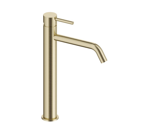 Смеситель для свободностоящей раковины AQUAMET Siena 210 мм золото шлифованное AQM6214BG