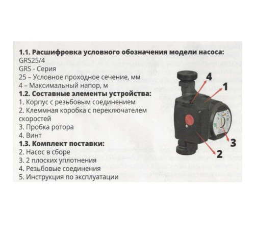 Насос циркуляционный Pumpman GRS 32/17-M с гайками GRS 32/17-M