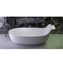 Ванна из искусственного камня отдельностоящая Knief Prime Oval 1950х850х750/500 мм белый матовый 060001001