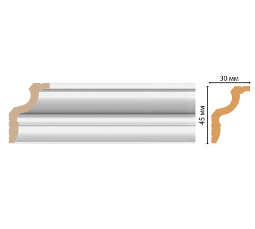 Плинтус потолочный DECOMASTER D148-114 45х30х2400 мм D148-114