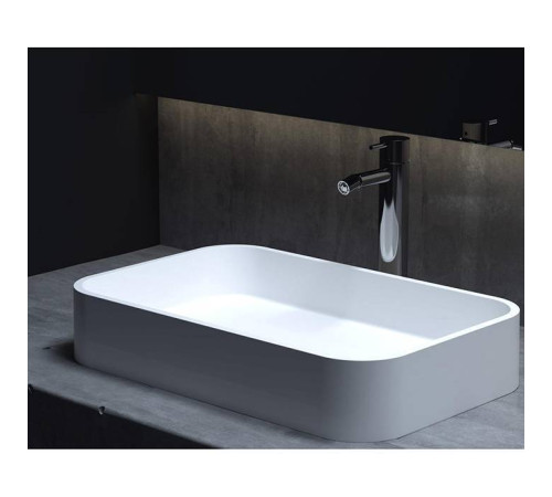 Раковина накладная Salini Callista 54.5х34.5х10 см S-Sense белый глянцевый 1101104G