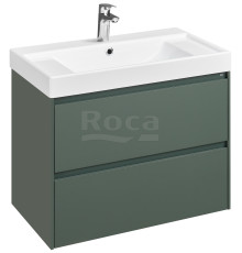 Тумба под раковину Roca Ona подвесная 2 ящика 785x450x565 мм зеленый матовый A857630513