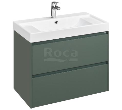 Тумба под раковину Roca Ona подвесная 2 ящика 785x450x565 мм зеленый матовый A857630513